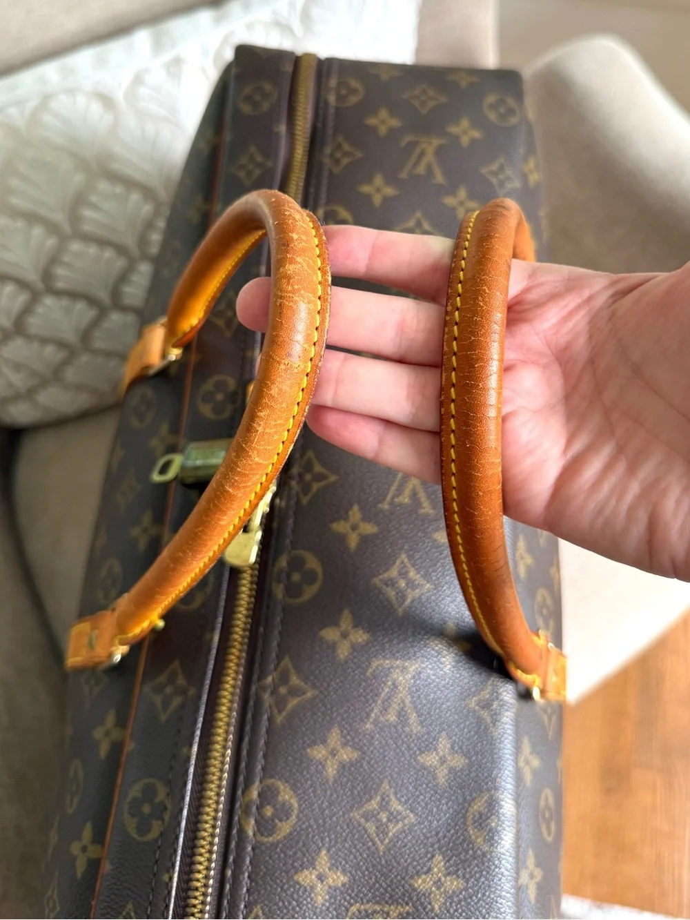 Authentic Louis Vuitton Sirius 50 travel bag monogram brown canvas unisex M41406